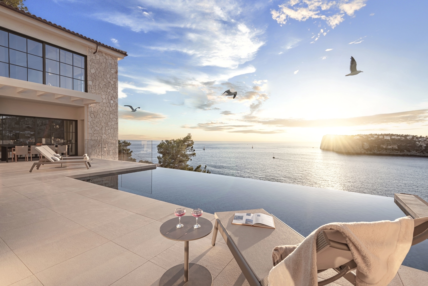 Neu gebaute Villa mit Traumblick in Cala Llamp